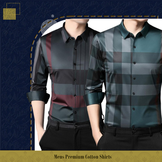 Men's Premium Cotton Shirts (RBL+PEACOCK)