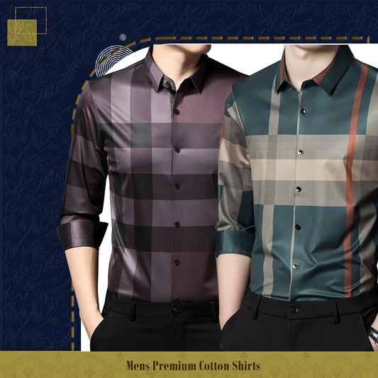 Men's Premium Cotton Shirts (BB 2+ GREEN)